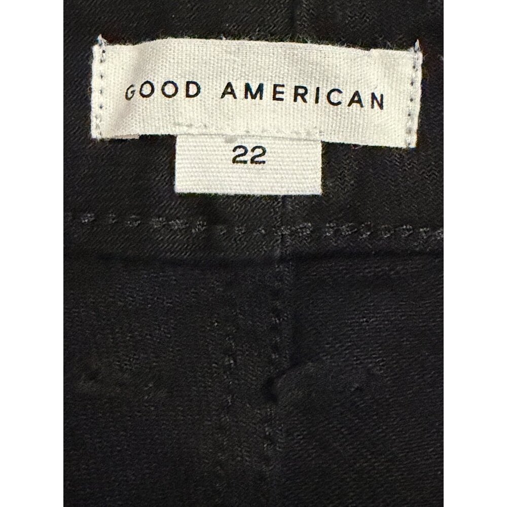 NWT Good American Good Ease Rhinestone Wide Leg Jeans Black Size 22 Plus - Picture 4 of 6